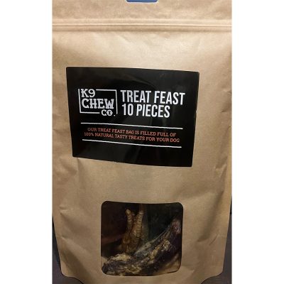 Natural Dog Treat 10 Piece Treat Feast Selection Bag