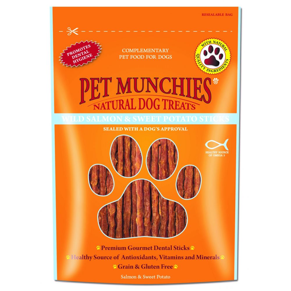 Pet Munchies Wild Salmon Sweet Potato Sticks