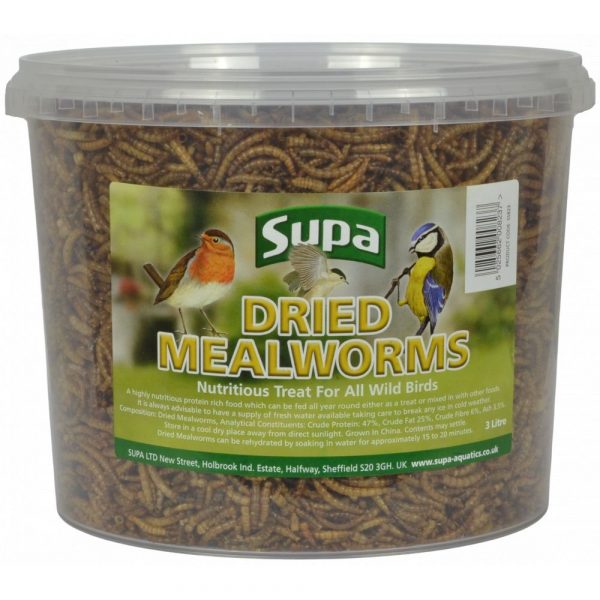 565397 3litre tub of Dried Mealworms Wild Bird Food