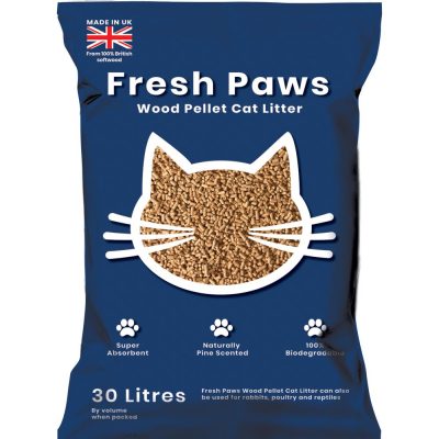 Fresh Paws Wood Pellet Cat Litter, 30ltr