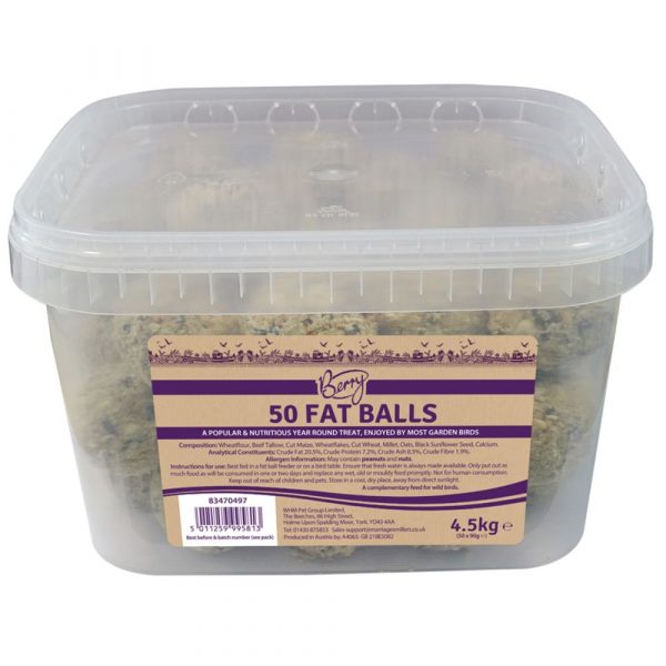 811624 Tub of 50 Fat Balls Wild Bird Food