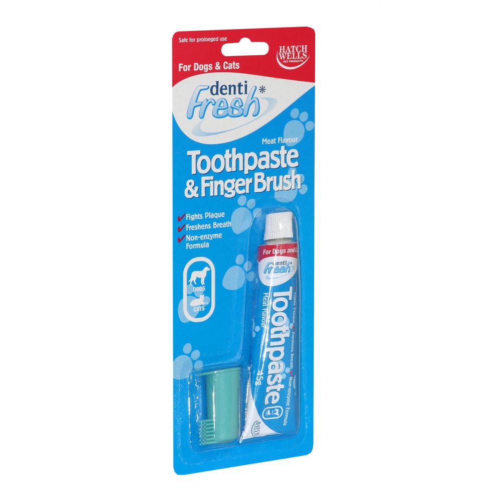 Pack of Dog Toothpaste and finger brush