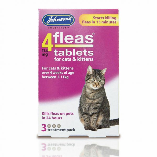 4Fleas Cat 3 pack 1024 4Fleas Cat/Kitten Flea Tablets 3 Pack