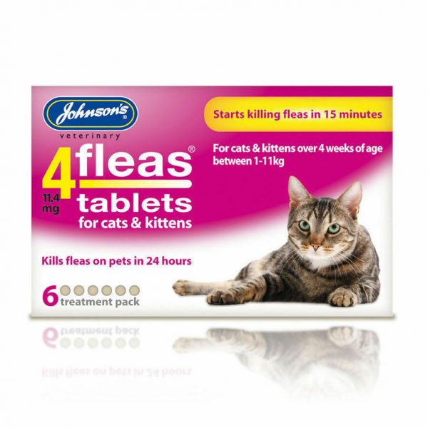 4Fleas Cat 6 pack 1024 4Fleas Cat/Kitten Flea Tablets 6 Pack
