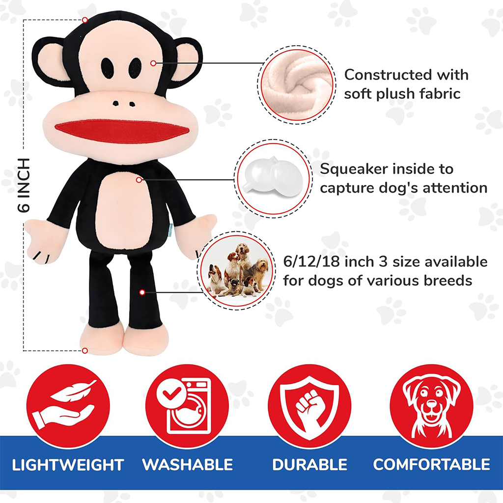Paul Frank Julius the Monkey Dog Toy - Image 2