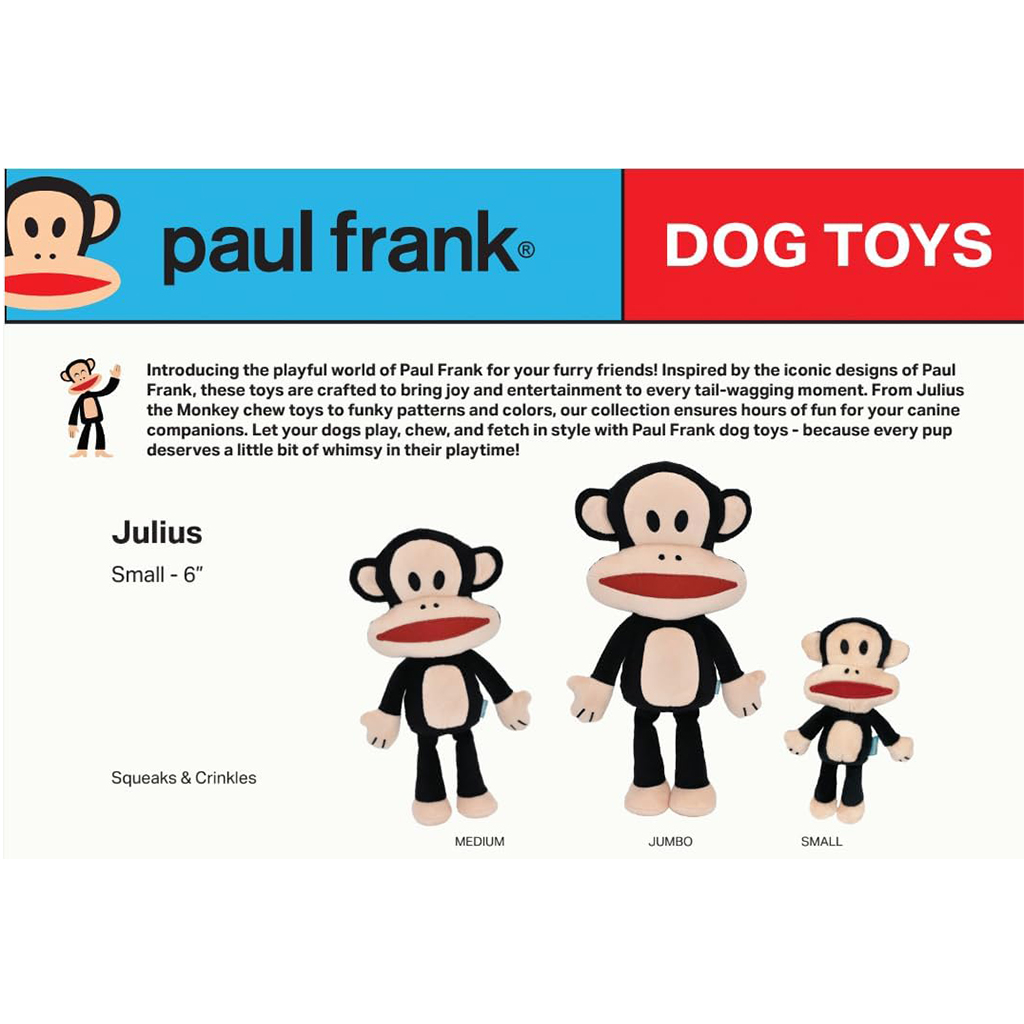 Paul Frank Julius the Monkey Dog Toy - Image 3
