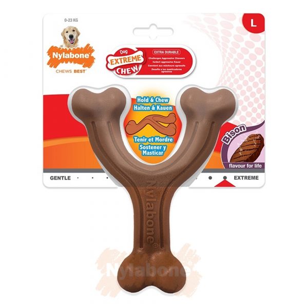 984719 Nylabone Extreme Wishbone Bison Large 1000