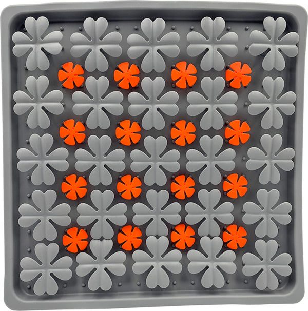 BNT Flowers Snuffle Treat Mat Grey 1024 BNT Flowers Snuffle Treat Mat Grey 1024