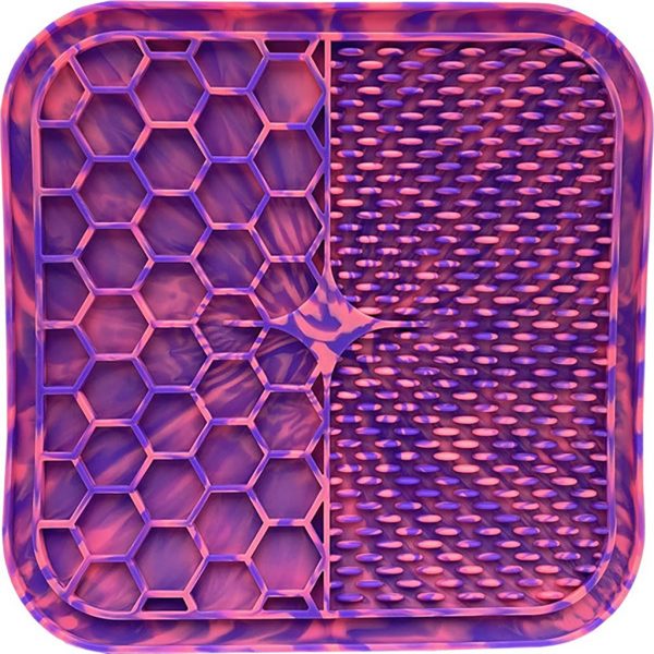 BNT Lick Mat Pink Purple open 1024 Swirly Pink and purple lick mat for dogs