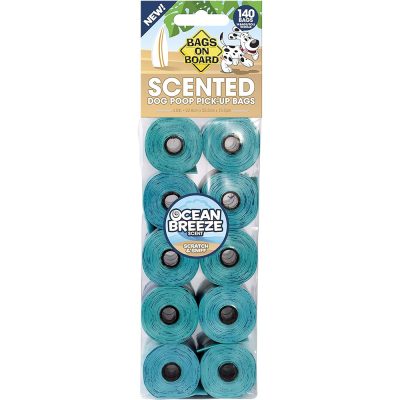10 Rolls of blue scented dog poo bags