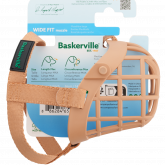 Baskerville Wide Fit Dog Muzzle on display card
