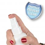 Spray bottle in hand