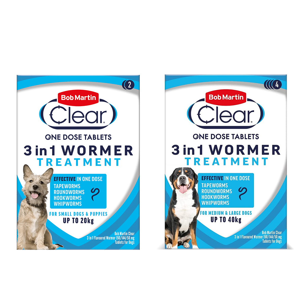 Bob Martin Clear 3in1 Dog Worming Tablets