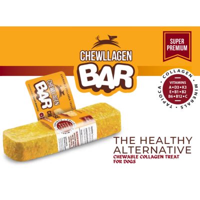 Chewllagen Bar Cheese Flavour Hard Chew for Dogs