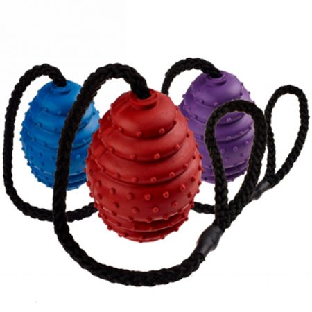 Classic Rubber Oval/Rope Dog Toy 75mm or 100mm