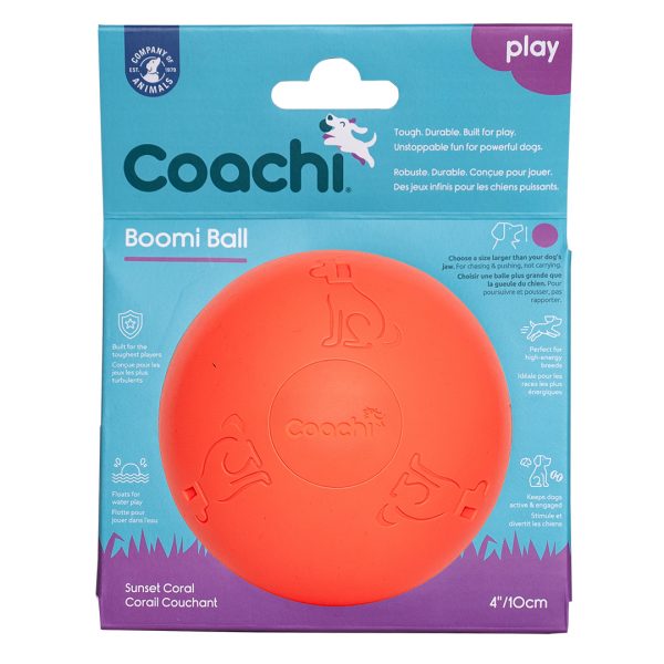 Coachi Boomi Ball 4in Sunset Coral Packaged 1080px Coachi Boomi Ball 4in Sunset Coral Packaged 1080px