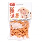 Bag of carrot drops small animal treats with rabbit, hamster and guinea pig on