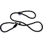Dog Slip Lead in Black with reflective stripe