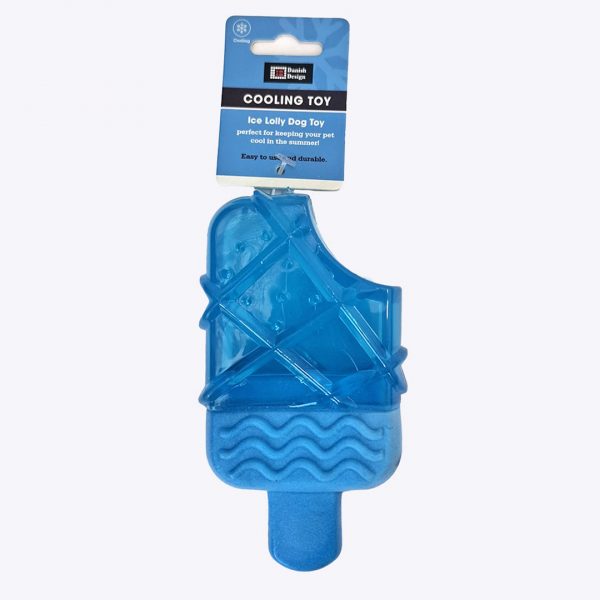 Danish Design Ice Lolly Cooling Toy 1080 Blue Ice Lolly Shaped Dog Cooling Toy