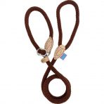 Dog Slip Lead Soft Rope in Brown