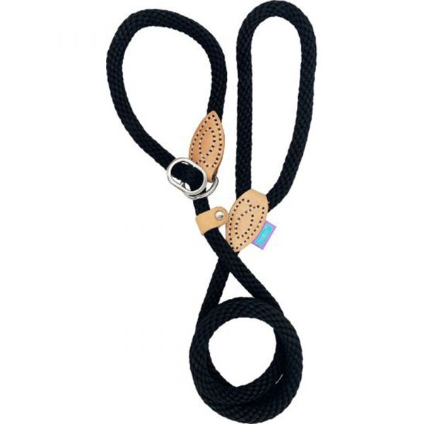 Dog & Co DL3892 soft-touch-rope-slip-lead Black 1000 Black Slip Lead Soft Rope