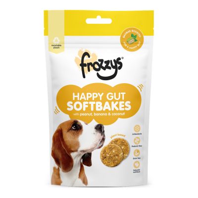 Frozzys Happy Gut Softbakes Dog Treats Peanut, Banana and Coconut