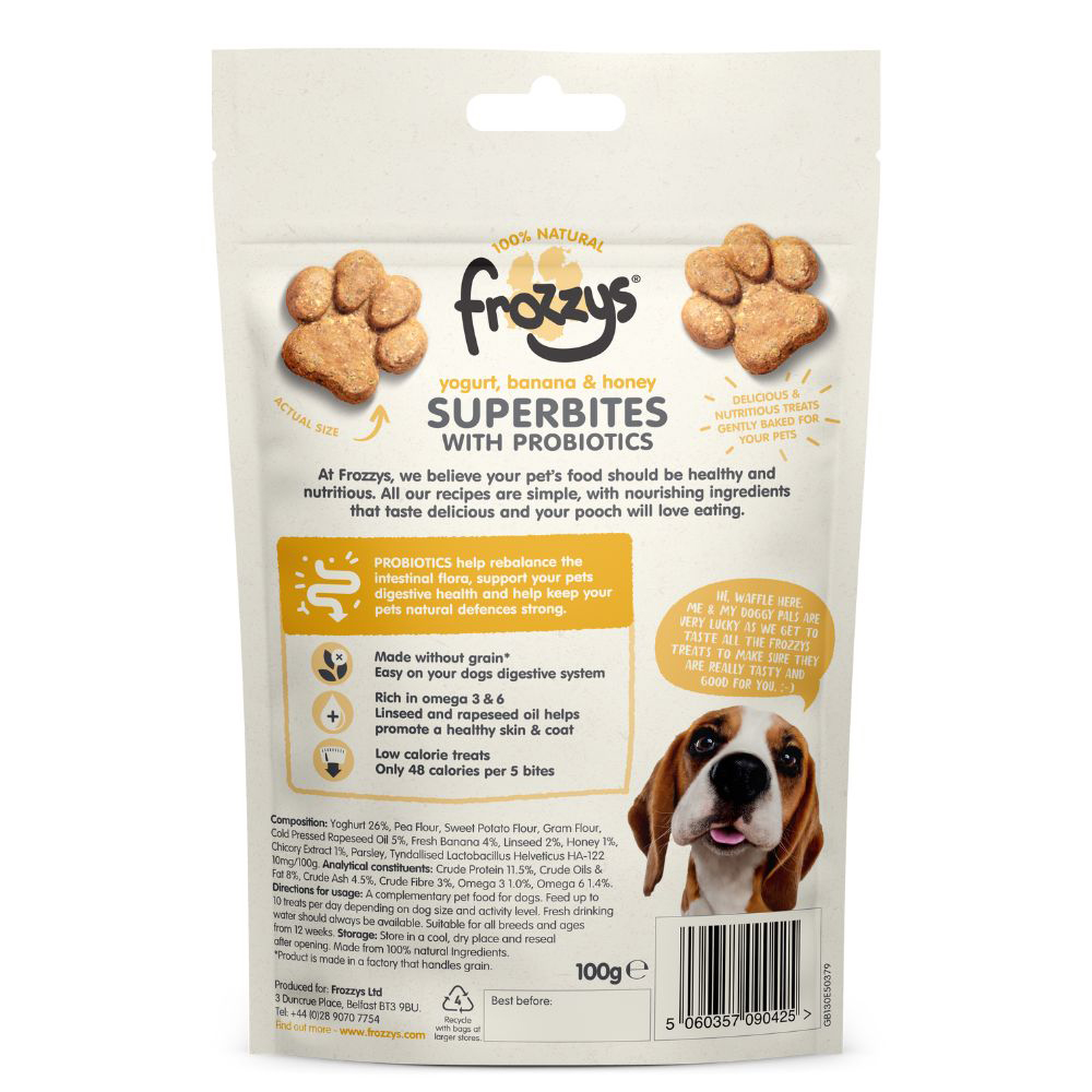 Frozzys Superbites Yoghurt Banana and Honey Dog Treats - Image 2