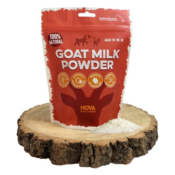 Goat Milk Powder on log Goat Milk Powder on log