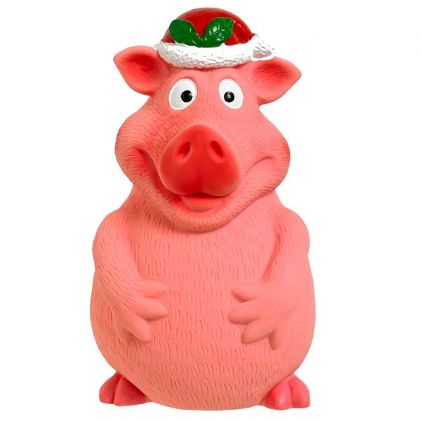 Good Boy Smiley Christmas Pig Dog Toy 1024