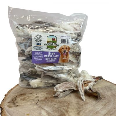 Large pack of Hairy Rabbit Ears dog treats