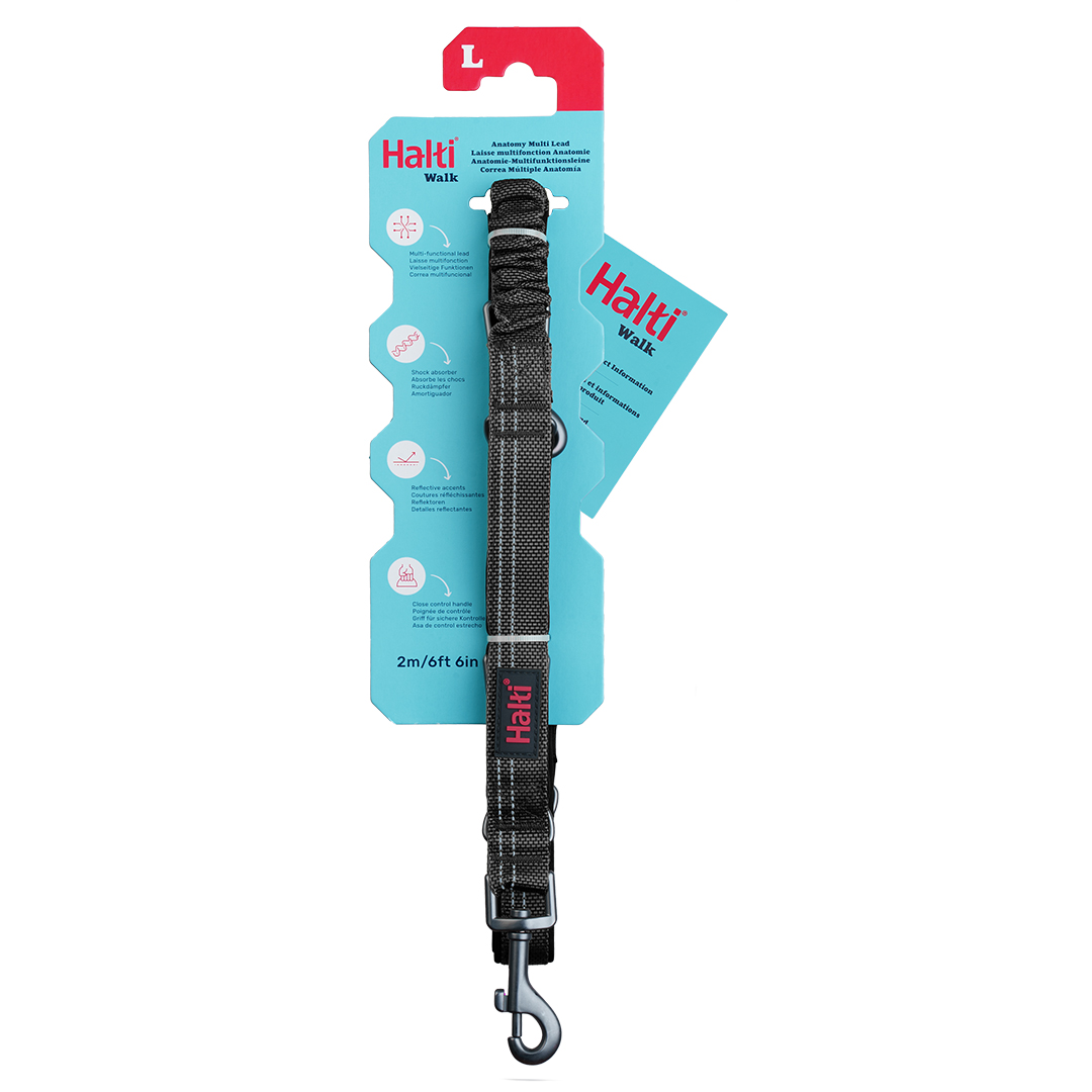 Halti Anatomy Multifunctional Dog Lead - Grey - Large