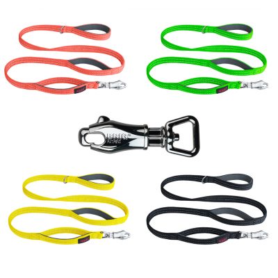 Set of 4 colours HALTI BRIG Safety Dog Lead with Clip in centre