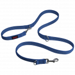 Double Ended Cobalt Blue Halti Training Lead with reflective stitching