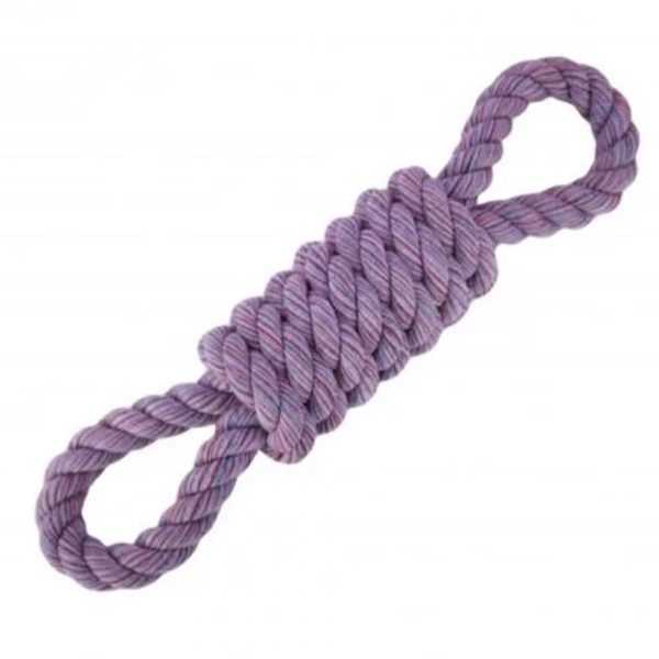 HappyPet Coil Fig 8 Tugger Purple 1000 Purple Coiled Rope Dog Tug Toy