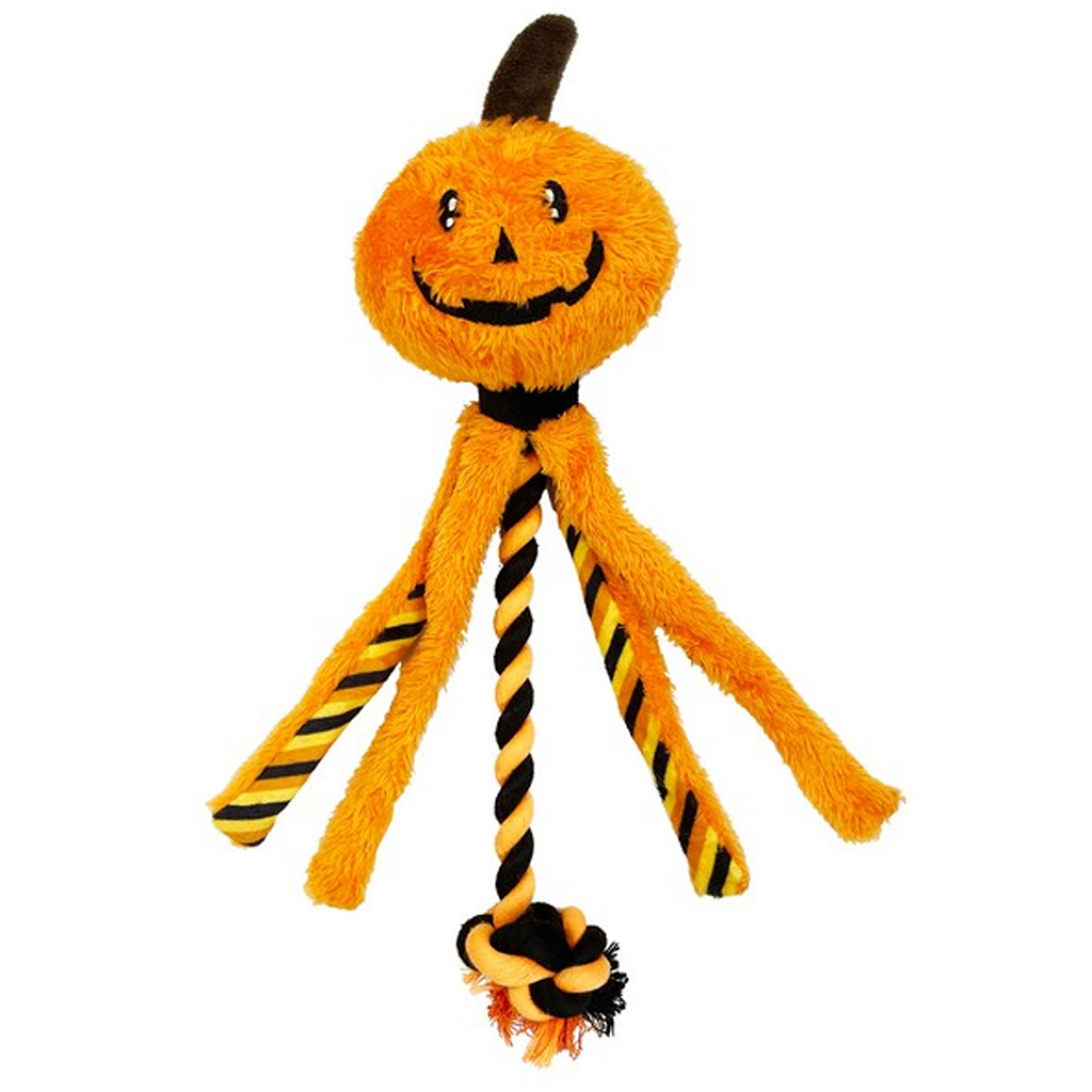 HappyPet Halloween Pumpkin Dangles Dog Toy