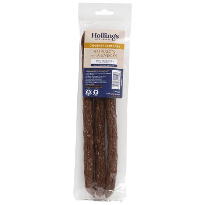 Hollings Sausages with Venison 3pk Natural Dog Treats