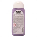 Label on back of a bottle of purple Cat Flea Shampoo