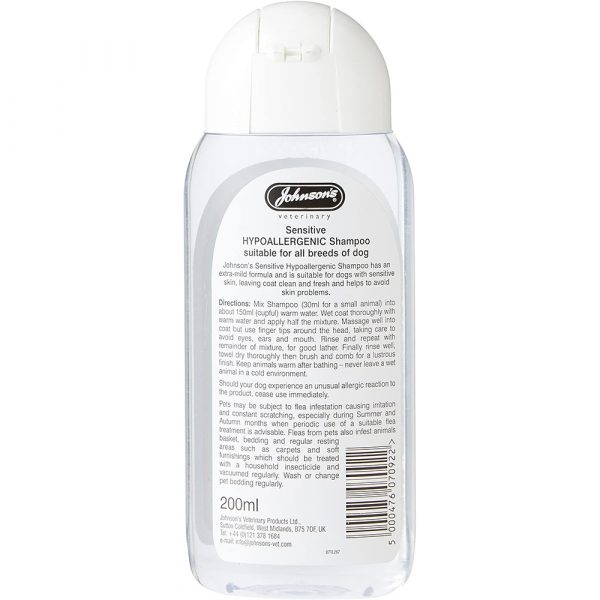 Johnsons Sensitive Hypo Shampoo 200ml Back 1000 Johnsons Sensitive Hypo Shampoo 200ml Back 1000