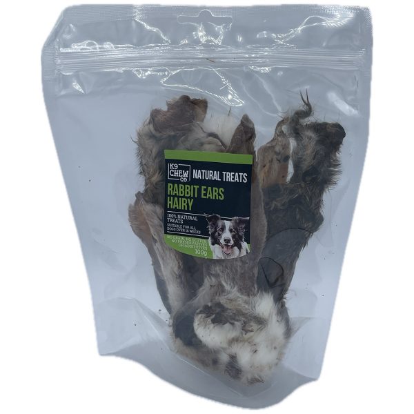K9 Chew Co Hairy Rabbit Ears 100g 1080