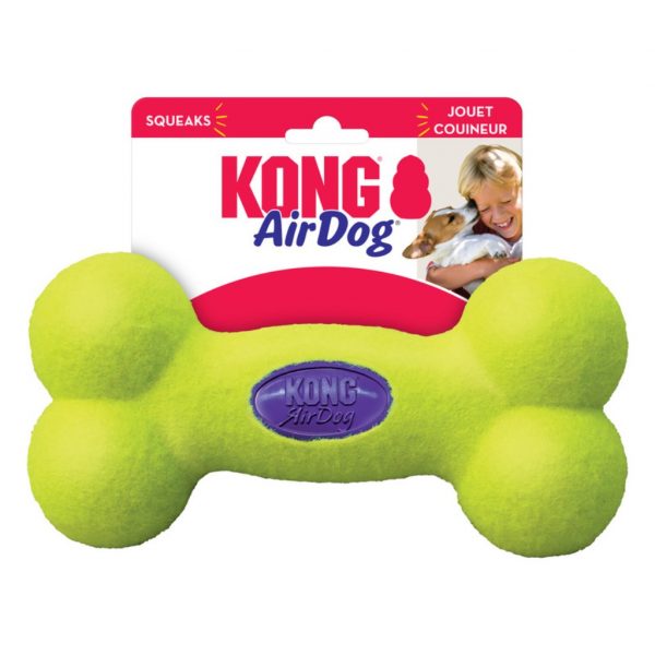 large Yellow Bones Shaped Dog Toy on hanging card