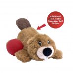 KONG Cozie Pocket Beaver Plush dog toy