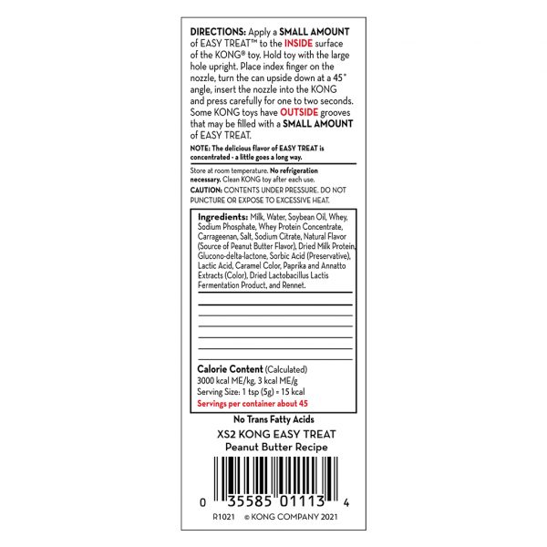 KONG Easy Treat Peanut Butter Back 1024 KONG Easy Treat Peanut Butter Back 1024