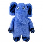 Cute blue KONG plush elephant dog toy