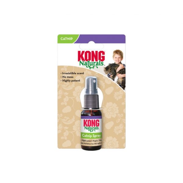 KONG Naturals Catnip Spray on card 1024 Bottle of KONG catnip spray on hanging catrd