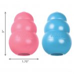 KONG Blue and Pink Puppy Small dog toy with dimensions