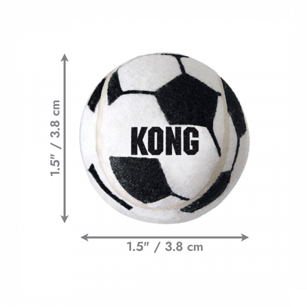 KONG Sport Soccer Balls 3pk Dimensions XS KONG Sport Soccer Balls 3pk Dimensions XS