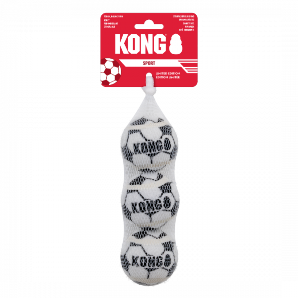 KONG Sport Soccer Balls 3pk Medium On card in net 1080px