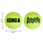2 x KONG SqueakAir Dog balls with dimensions