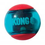 Blue and Red KONG ball dog toy