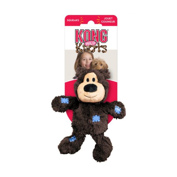 KONG Wild Knot Bear XS Brown on card 1024 KONG Wild Knot Bear XS Brown on card 1024